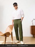 Buy Chinos: Mossy Green Men Pants Online F56