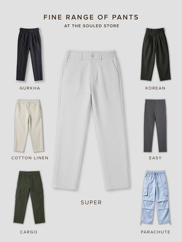Buy Classic Pants: Urban Ash Men Super Flex Pants Online F56