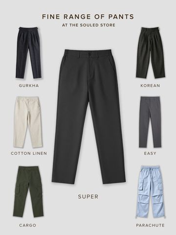 Buy Slim-Fit Pants: Charcoal Ash Men Pants Online F56