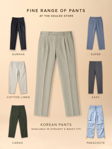 Buy Korean Pants: Khaki Dune Men Korean Pants Online F56