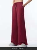 Buy Flared Solid Joggers: Vivid Ruby Women Flared Joggers Online JB65