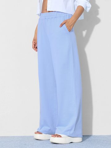 Flared Joggers: powder Blue Women Flared Jogger JB65