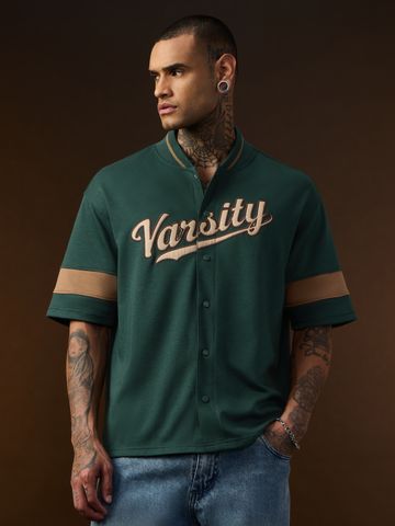 Buy Baseball Shirt: Varsity League Mens Baseball Shirt Online C76