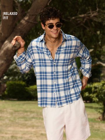 Buy Plaid Shirt: Moonlight Mens Shirt Online C76