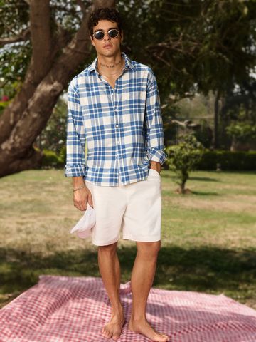 Buy Plaid Shirt: Moonlight Mens Shirt Online C76