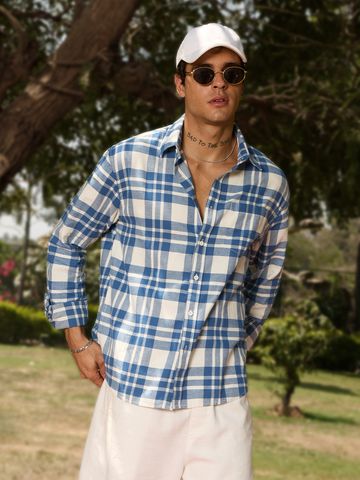 Buy Plaid Shirt: Moonlight Mens Shirt Online C76