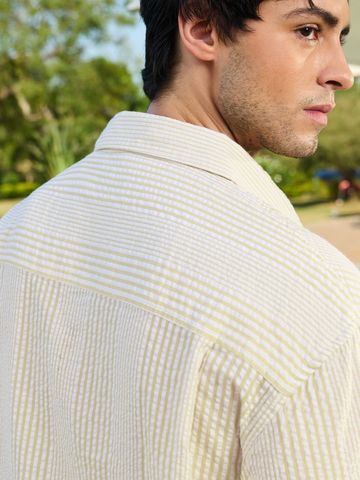 Buy Seersucker Shirt: Sunbeam Men Relaxed Shirt Online C76