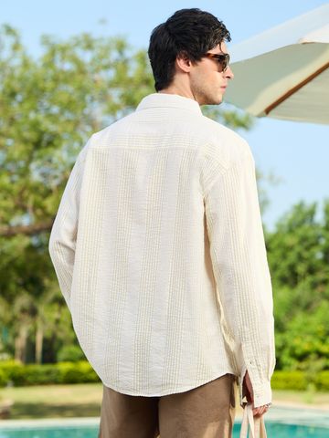 Buy Seersucker Shirt: Sunbeam Men Relaxed Shirt Online C76