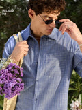 Buy Striped Shirt: Cornflower Men Relaxed shirts Online C76