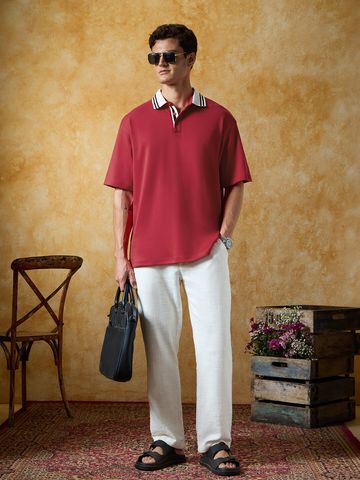 Buy Oversized Polo: Rustic Mood Men Oversized Polo Online P09