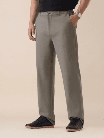 Buy Slim-Fit Pants: Sandy Beige Men Pants Online F56