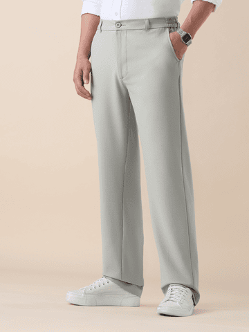 Buy Slim-Fit Pants: Steel Men Pants Online F56