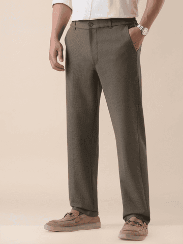 Buy Slim-Fit Pants: Latte Men Pants Online F56