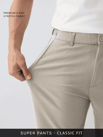 Buy Stretch Pants: Fawn For Men Online F56