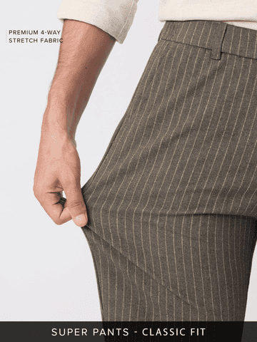 Buy Stretch Pants: Cocoa For Men Online F56