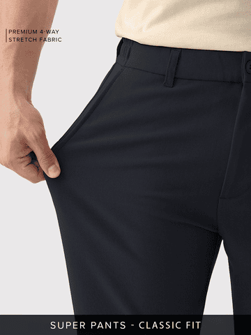 Buy Slim-Fit Pants: Azure Blue Men Pants Online F56
