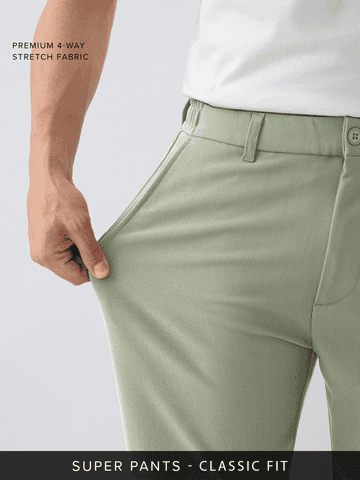 Buy Classic Pants: Forest Trail Men Super Flex Pants Online F56