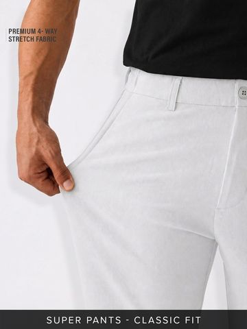 Buy Classic Pants: Urban Ash Men Super Flex Pants Online F56