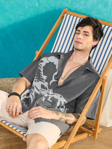 Buy Oversized Shirt: Scorpion Men Oversized Shirt Online C76