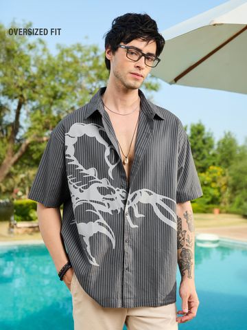 Buy Oversized Shirt: Scorpion Men Oversized Shirt Online C76
