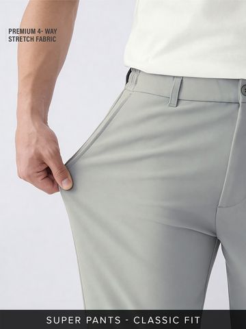 Buy Slim-Fit Pants: Steel Men Pants Online F56