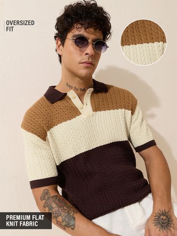 Buy Flat knit Polo: Magnum Men Oversized Polo Online P09