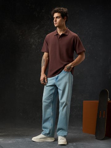 Buy Popcorn Polo: Dark Chocolate Men Polos Online P09