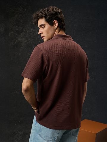 Buy Popcorn Polo: Dark Chocolate Men Polos Online P09