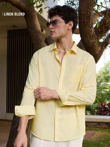 Buy Solids: Golden Haze Men Shirts Online C76