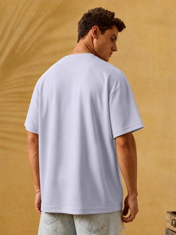 Buy Signature Solids: Lilac Men Oversized T-Shirts Online OS23