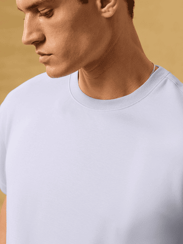 Buy Signature Solids: Lilac Men Oversized T-Shirts Online OS23