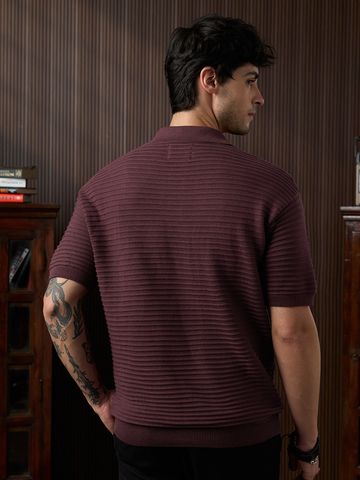 Buy Classic Polo: Ruby Wine Men Polo Online P09
