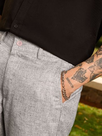 Buy Linen Pants: Blue Smoke Men Pants Online F56