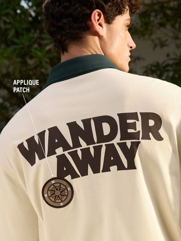 Buy Peanuts: Wander Away Men Oveersized Polo Online P09