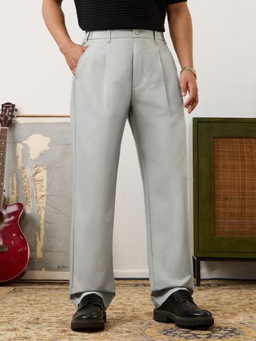 Buy Korean Pants: Storm Grey Men Korean Pants Online F56