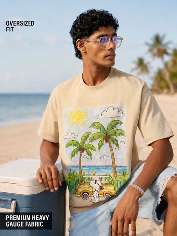 Buy Peanuts: Crayon Van Men Oversized T-Shirt Online OS23