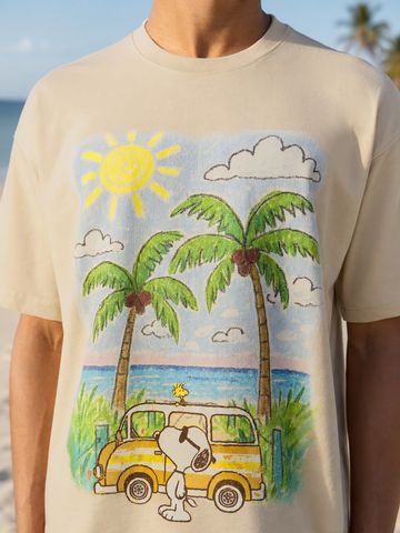 Buy Peanuts: Crayon Van Men Oversized T-Shirt Online OS23