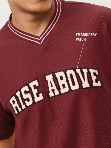 Buy Varsity T-Shirt: Glacier Men Oversized T-Shirts Online OS23