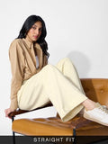 Buy Flared Joggers: Off-White Women Flared Jogger Online JB65