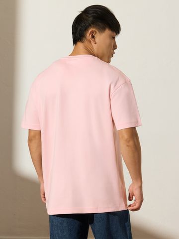 Buy Oversized T-Shirt: Pastel Pink Men Oversized T-Shirts Online OS23