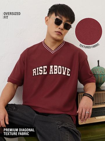 Buy Varsity T-Shirt: Glacier Men Oversized T-Shirts Online OS23