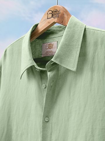 Buy Solids: Green Garden Men Relaxed Shirts Online C76