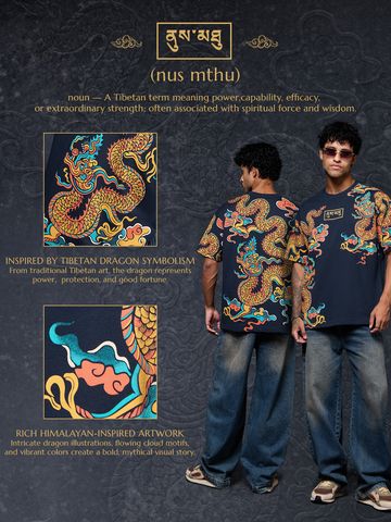 Buy Tibetan Tales: Dragon Men Oversized T-Shirt Online OS23
