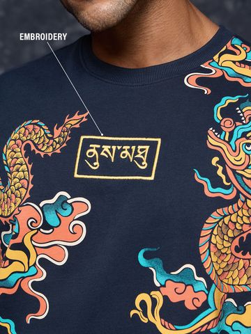 Buy Tibetan Tales: Dragon Men Oversized T-Shirt Online OS23