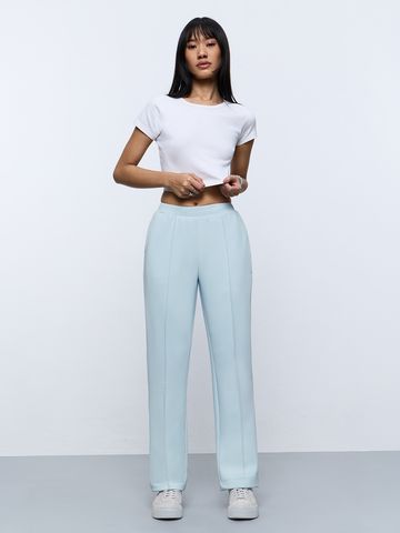 Premium Scuba Joggers: Sky Blue Women Joggers JB65