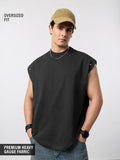 Buy Oversized Vest: Black Void Men Vest Online OS23