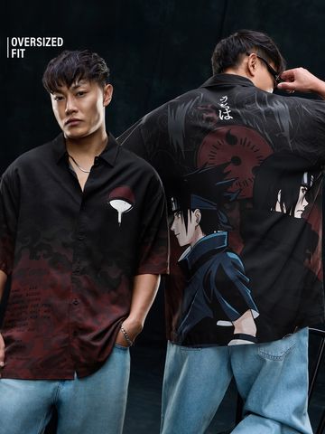 Buy Naruto: The Last Uchiha Men Oversized Shirt Online C76