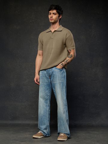 Buy Classic Polo: Ecru Men Polo Online P09