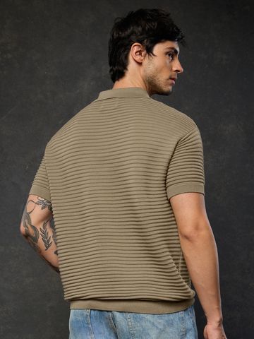 Buy Classic Polo: Ecru Men Polo Online P09