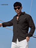 Buy Solids: Grey Brown Men Cotton Linen Shirts Online C76